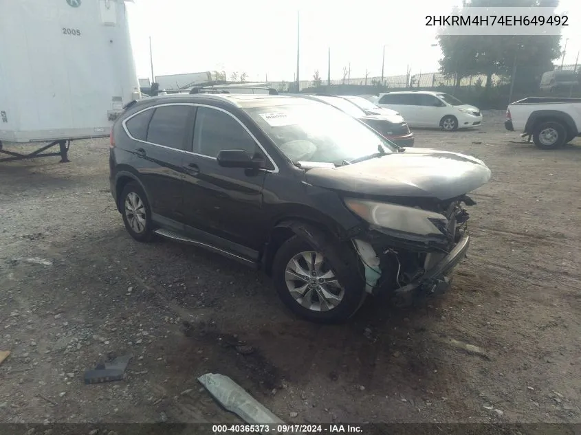 2014 Honda Cr-V Exl VIN: 2HKRM4H74EH649492 Lot: 40365373