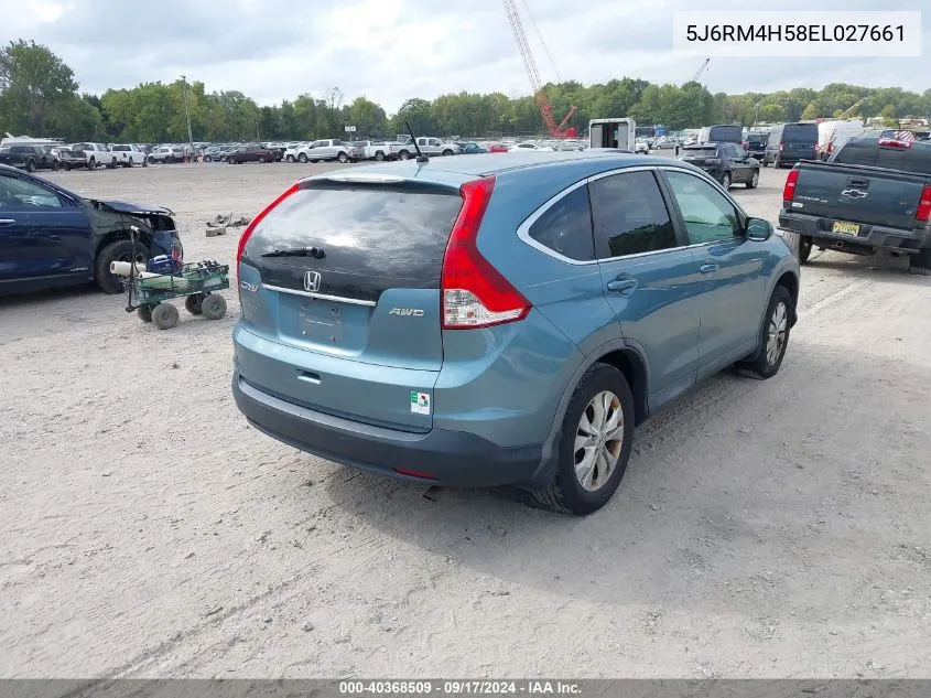 2014 Honda Cr-V Ex VIN: 5J6RM4H58EL027661 Lot: 40368509