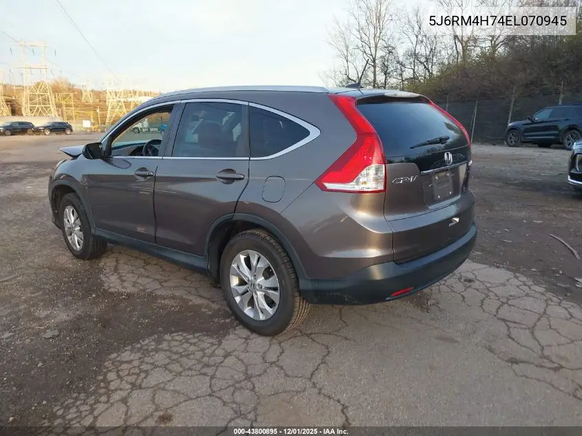 5J6RM4H74EL070945 2014 Honda Cr-V Ex-L