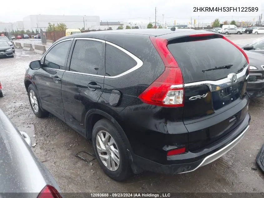 2015 Honda Cr-V VIN: 2HKRM4H53FH122589 Lot: 12093688