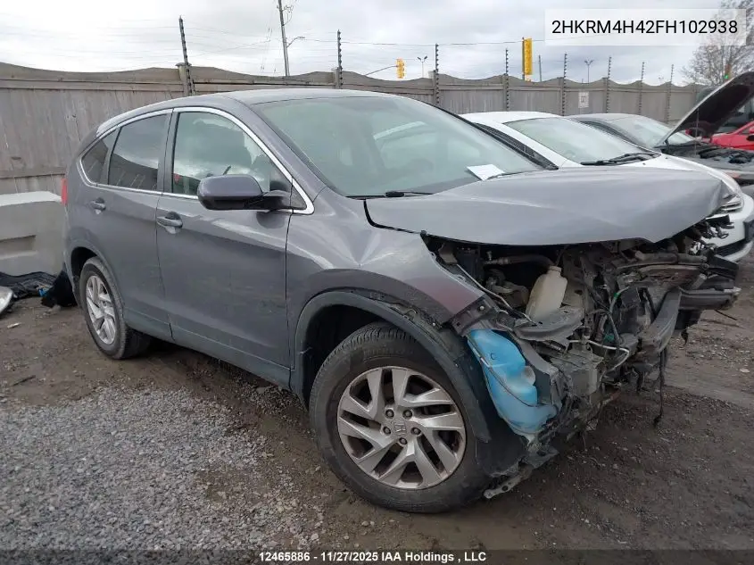 2HKRM4H42FH102938 2015 Honda Cr-V Se