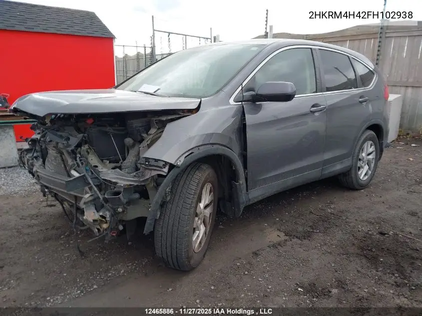 2HKRM4H42FH102938 2015 Honda Cr-V Se
