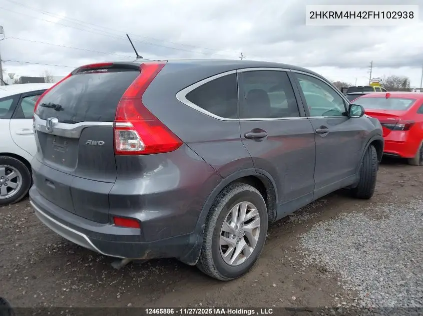 2HKRM4H42FH102938 2015 Honda Cr-V Se