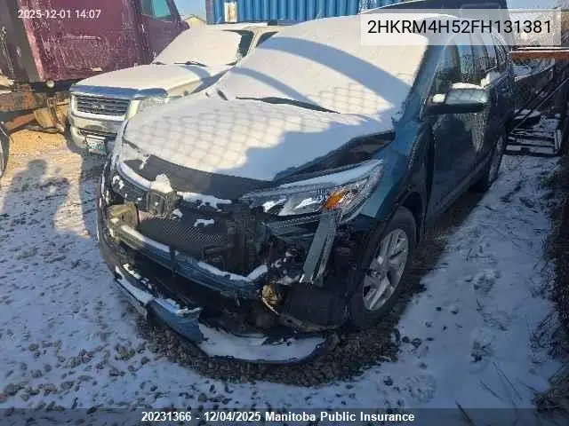 2HKRM4H52FH131381 2015 Honda Cr-V Ex