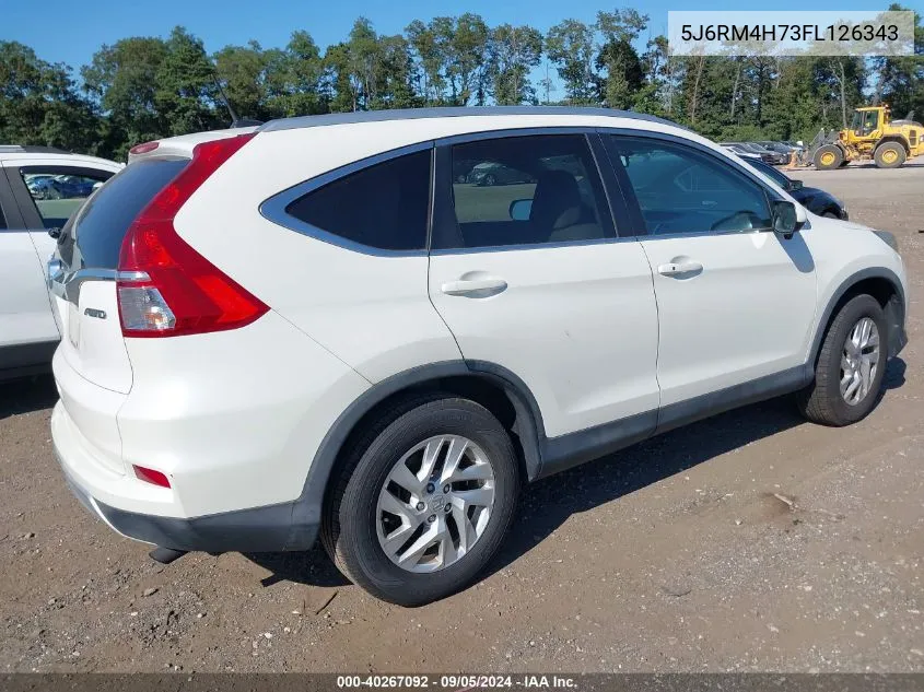 2015 Honda Cr-V Ex-L VIN: 5J6RM4H73FL126343 Lot: 40267092