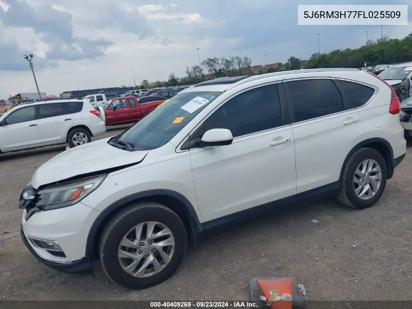 2015 Honda Cr-V Ex-L VIN: 5J6RM3H77FL025509 Lot: 40409269