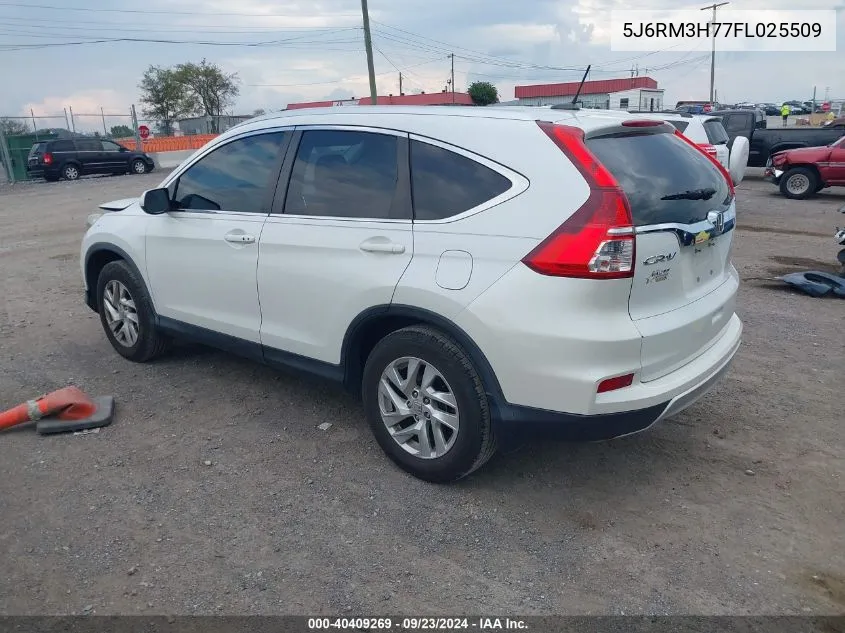 2015 Honda Cr-V Ex-L VIN: 5J6RM3H77FL025509 Lot: 40409269