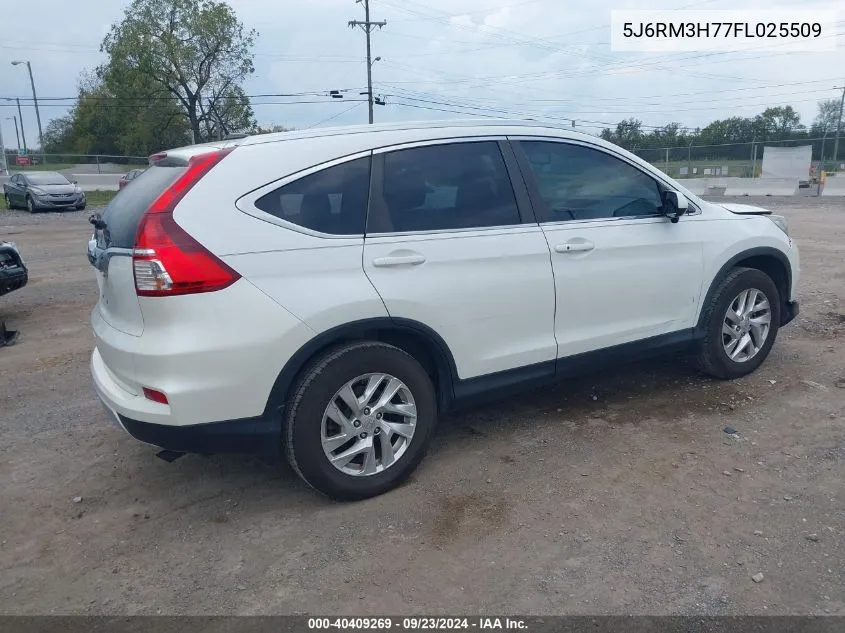 2015 Honda Cr-V Ex-L VIN: 5J6RM3H77FL025509 Lot: 40409269