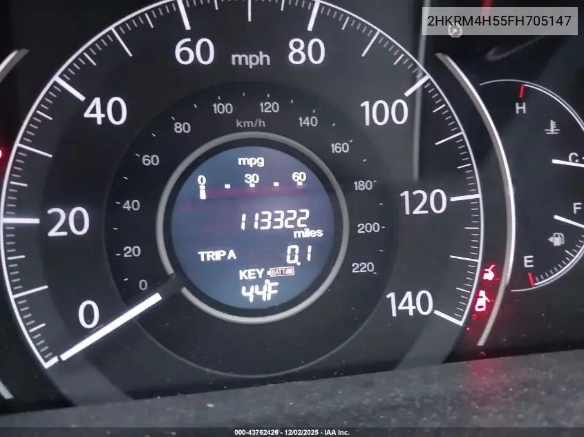 2HKRM4H55FH705147 2015 Honda Cr-V Ex