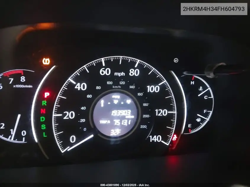 2HKRM4H34FH604793 2015 Honda Cr-V Lx