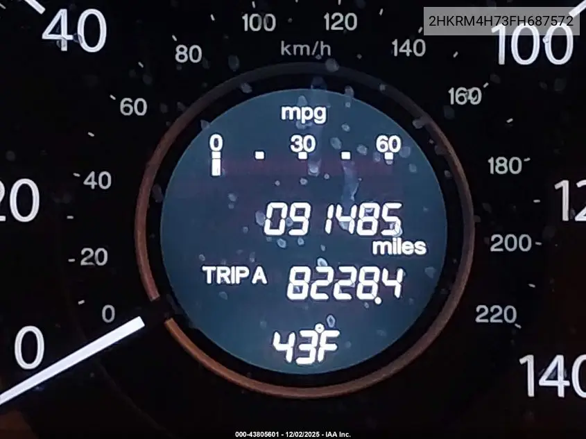 2HKRM4H73FH687572 2015 Honda Cr-V Ex-L