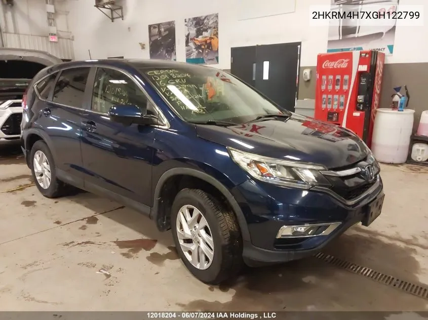 2016 Honda Cr-V VIN: 2HKRM4H7XGH122799 Lot: 12018204