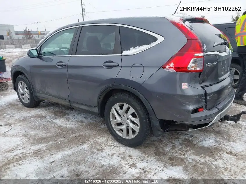 2HKRM4H51GH102262 2016 Honda Cr-V Ex
