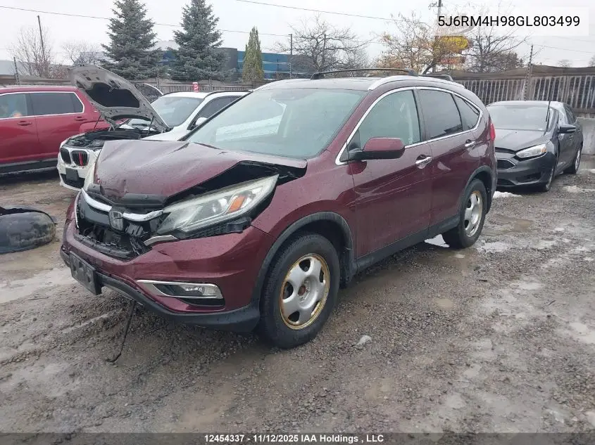 5J6RM4H98GL803499 2016 Honda Cr-V Touring