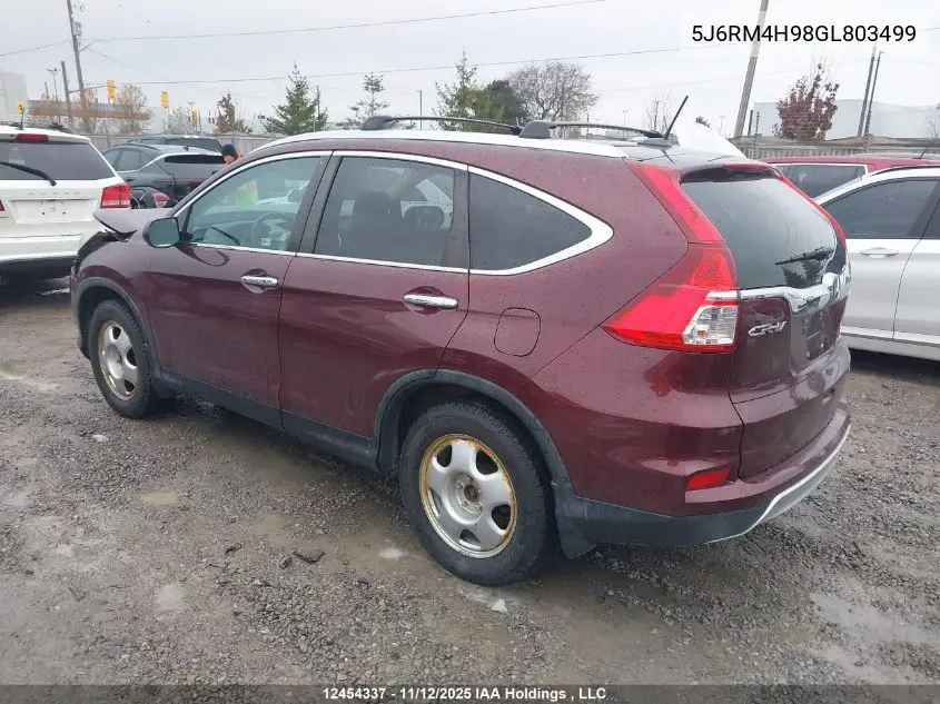 5J6RM4H98GL803499 2016 Honda Cr-V Touring