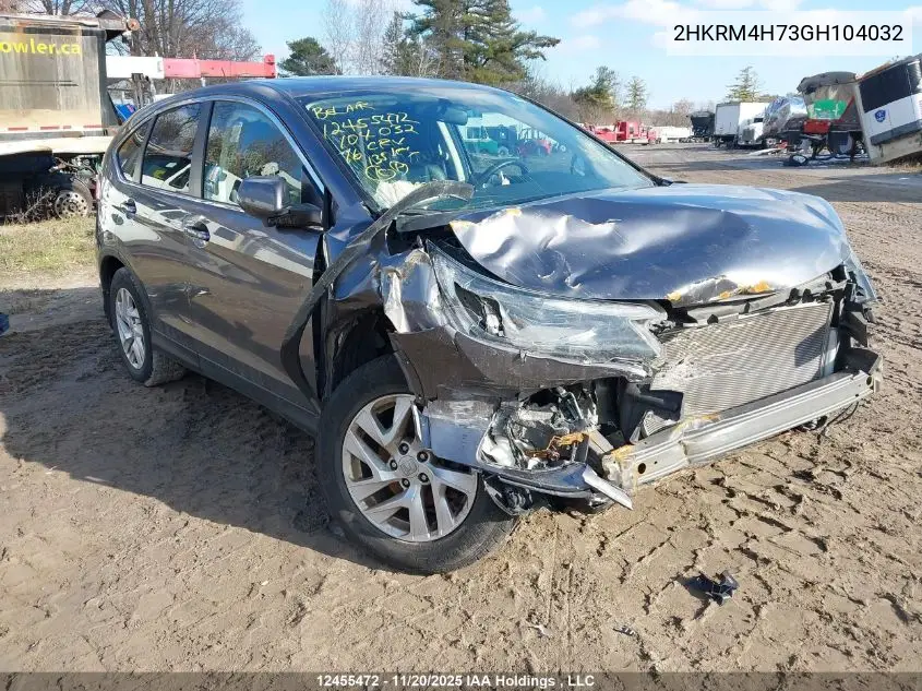 2HKRM4H73GH104032 2016 Honda Cr-V
