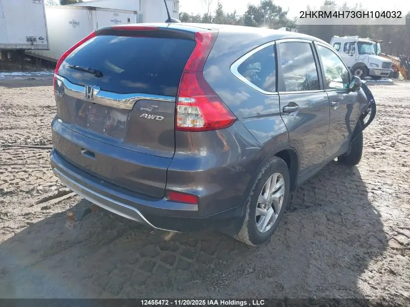 2HKRM4H73GH104032 2016 Honda Cr-V