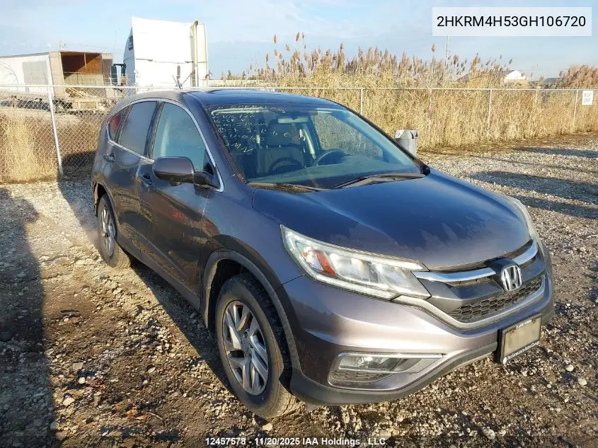 2HKRM4H53GH106720 2016 Honda Cr-V Ex