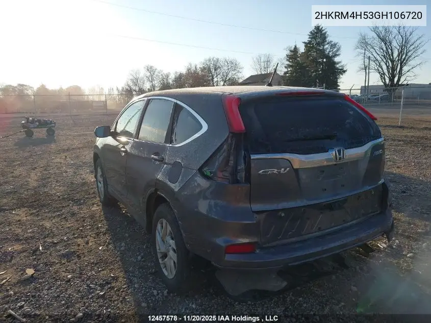 2HKRM4H53GH106720 2016 Honda Cr-V Ex