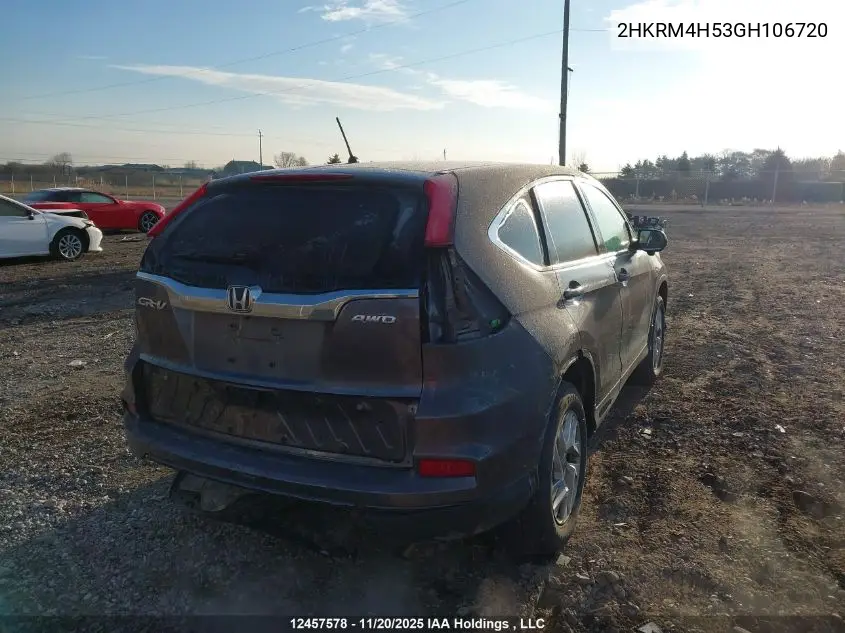 2HKRM4H53GH106720 2016 Honda Cr-V Ex