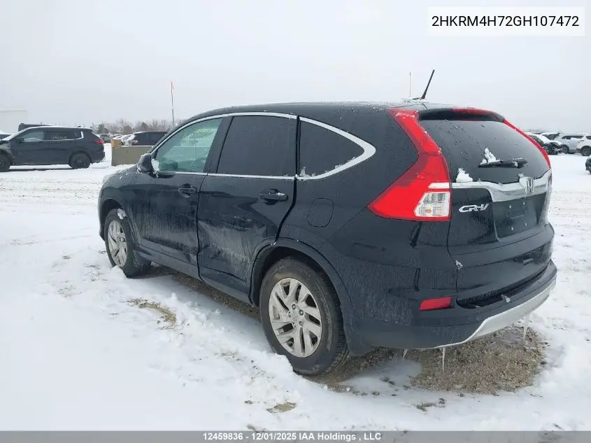 2HKRM4H72GH107472 2016 Honda Cr-V Ex-L