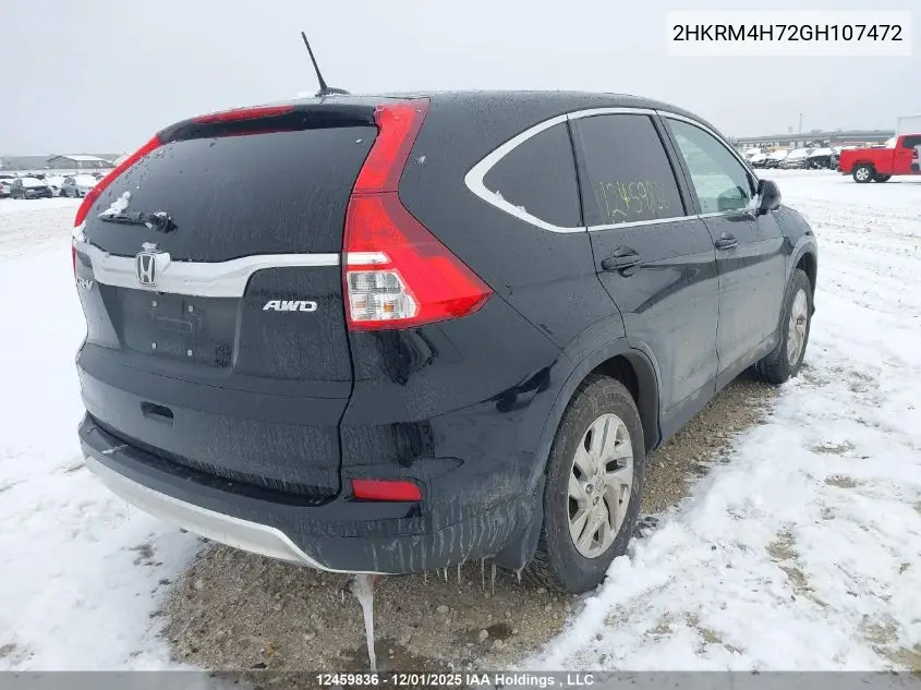2HKRM4H72GH107472 2016 Honda Cr-V Ex-L