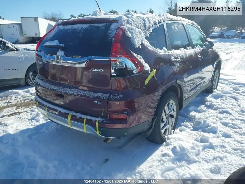 2HKRM4H4XGH116295 2016 Honda Cr-V Se