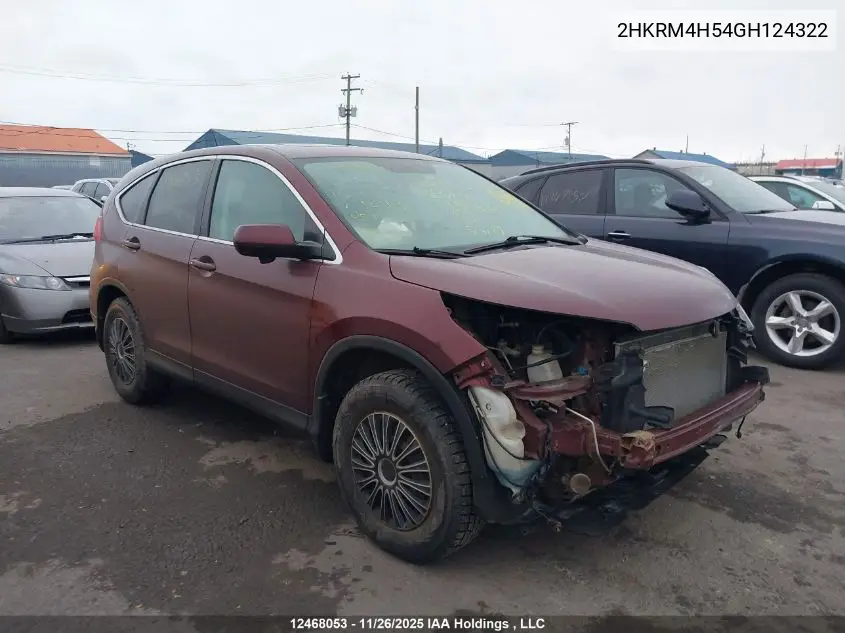 2HKRM4H54GH124322 2016 Honda Cr-V Ex