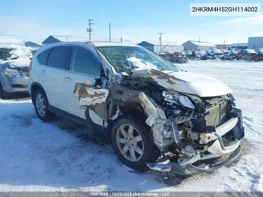 2HKRM4H52GH114002 2016 Honda Cr-V Ex