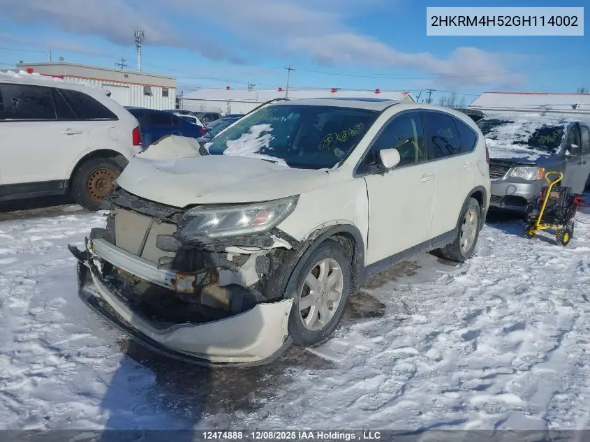 2HKRM4H52GH114002 2016 Honda Cr-V Ex