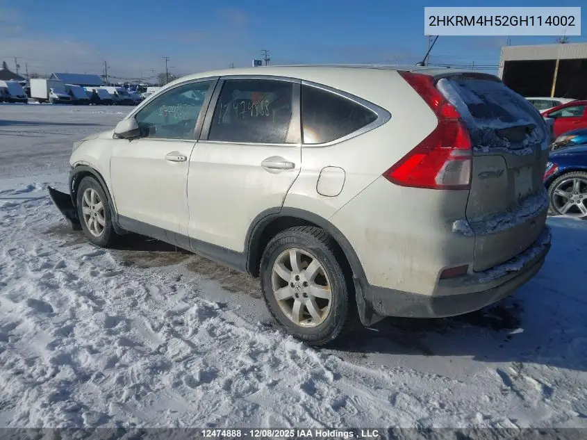 2HKRM4H52GH114002 2016 Honda Cr-V Ex
