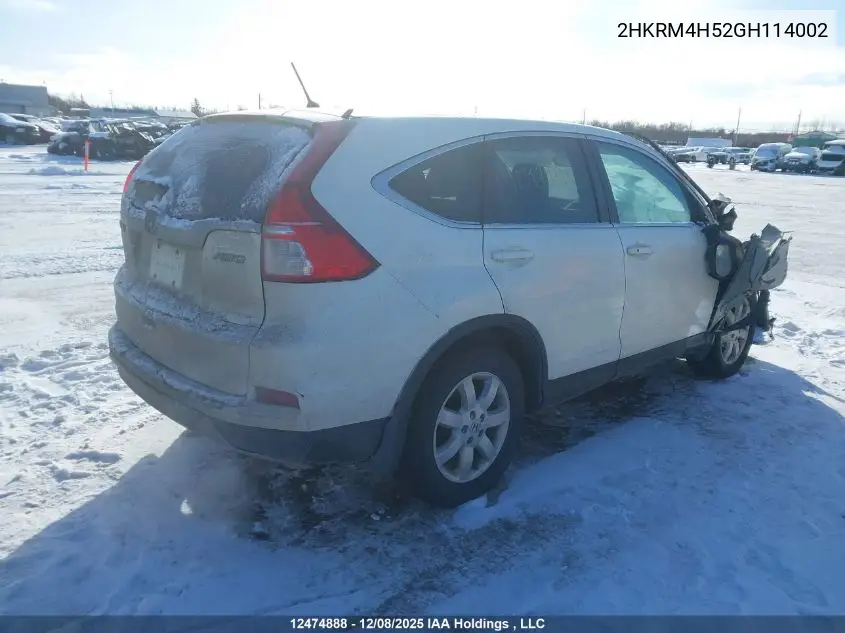2HKRM4H52GH114002 2016 Honda Cr-V Ex