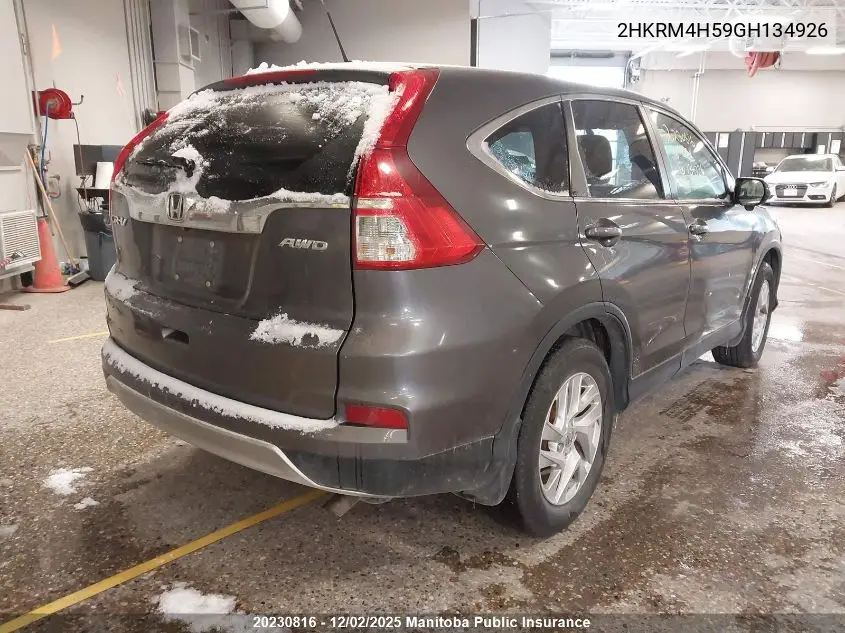 2HKRM4H59GH134926 2016 Honda Cr-V Ex-L
