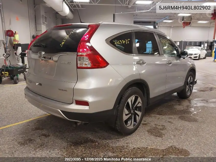 5J6RM4H94GL802902 2016 Honda Cr-V Touring