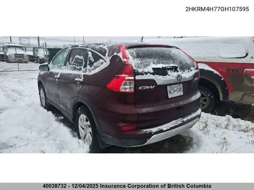 2HKRM4H77GH107595 2016 Honda Cr-V