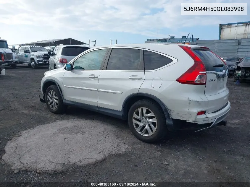 2016 Honda Cr-V Ex VIN: 5J6RM4H50GL083998 Lot: 40383160