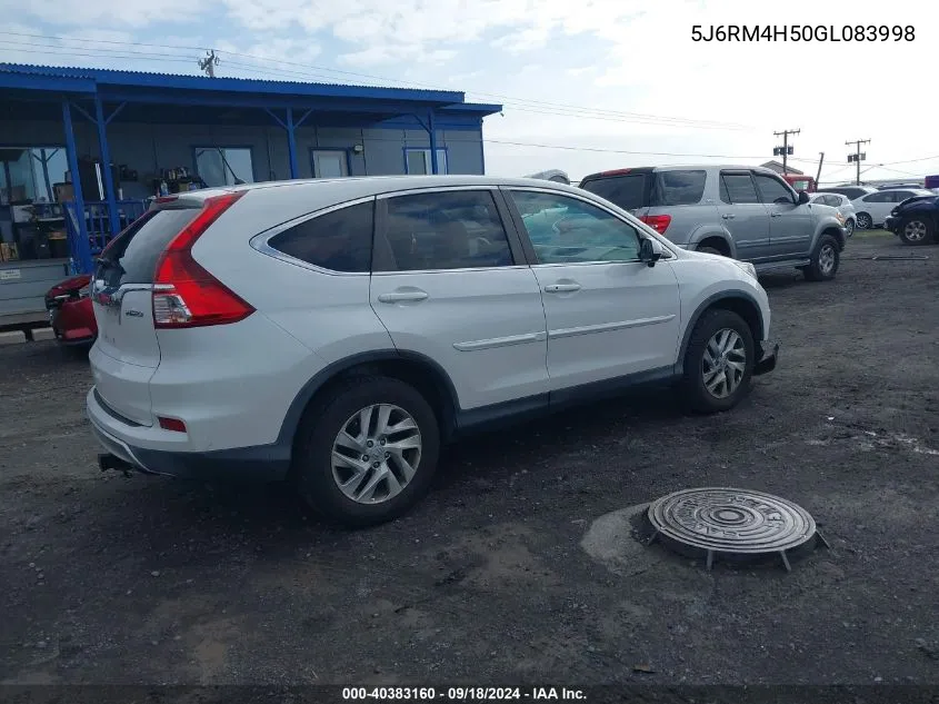 2016 Honda Cr-V Ex VIN: 5J6RM4H50GL083998 Lot: 40383160