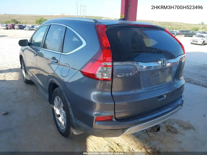 2HKRM3H70GH523496 2016 Honda Cr-V Ex-L