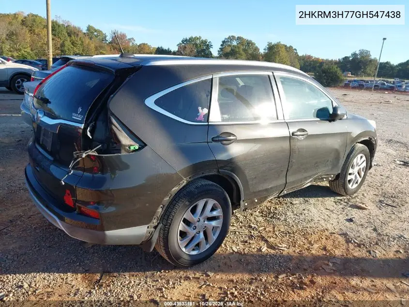 2HKRM3H77GH547438 2016 Honda Cr-V Ex-L
