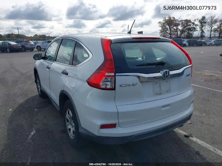 5J6RM4H30GL077973 2016 Honda Cr-V Lx