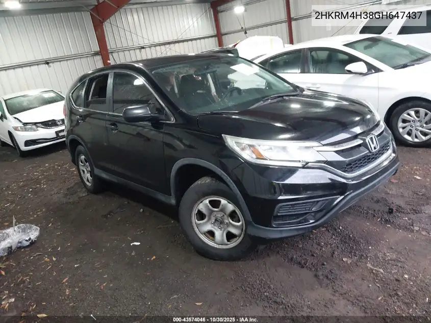 2HKRM4H38GH647437 2016 Honda Cr-V Lx