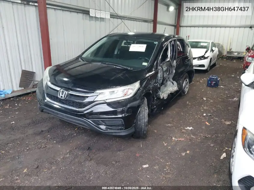 2HKRM4H38GH647437 2016 Honda Cr-V Lx