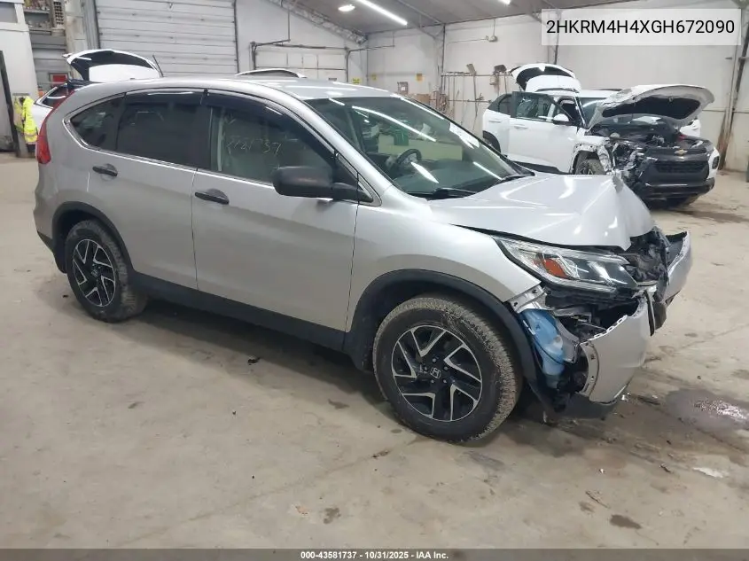 2HKRM4H4XGH672090 2016 Honda Cr-V Se
