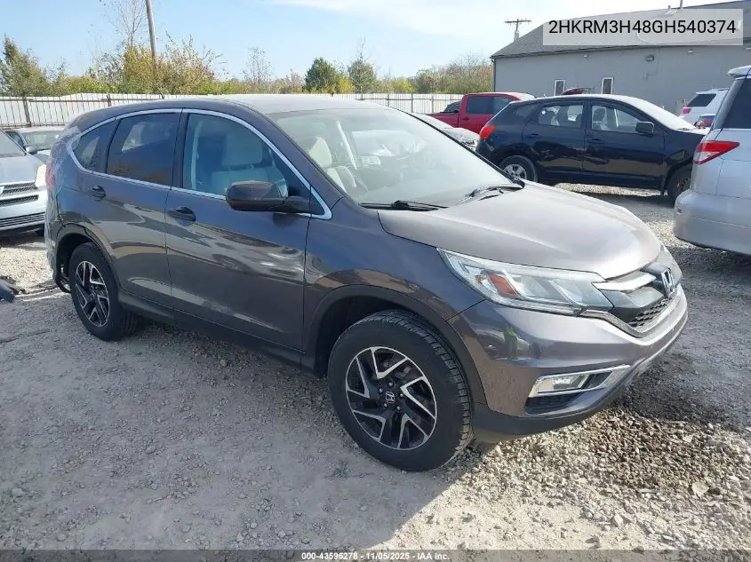 2HKRM3H48GH540374 2016 Honda Cr-V Se
