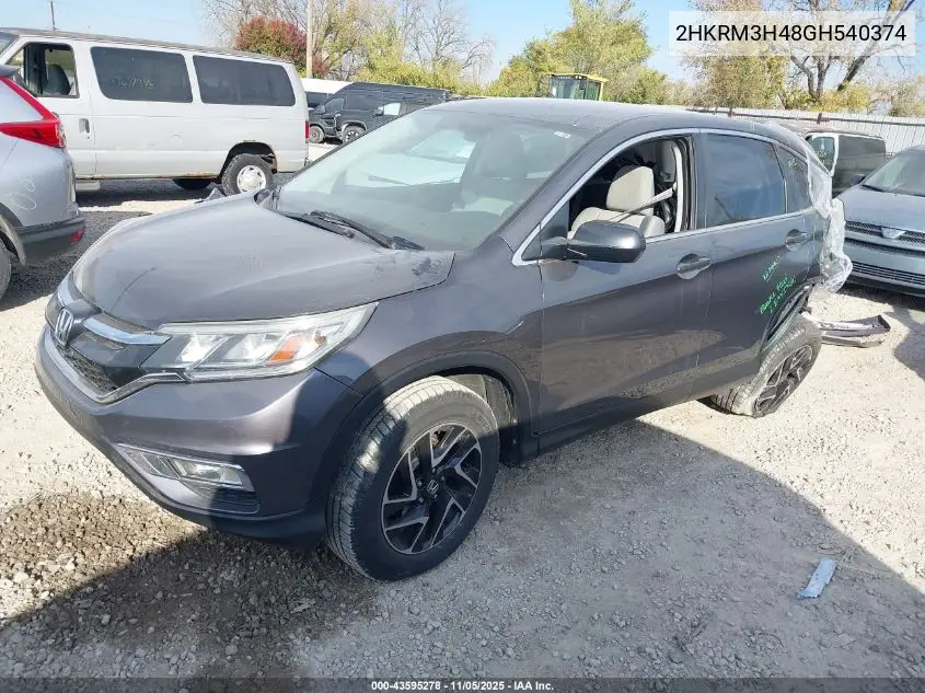 2HKRM3H48GH540374 2016 Honda Cr-V Se