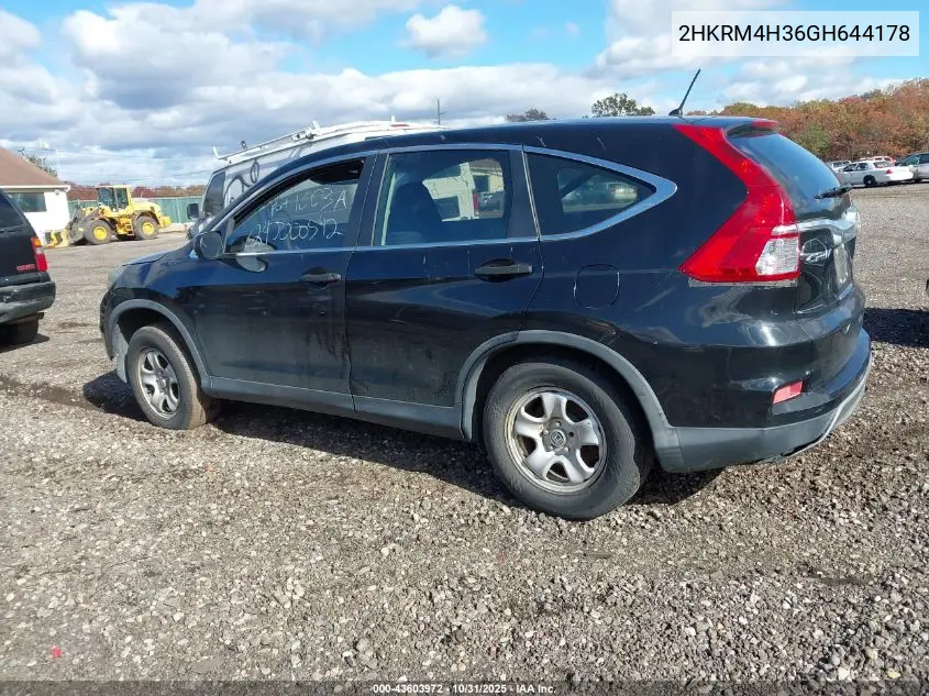 2HKRM4H36GH644178 2016 Honda Cr-V Lx