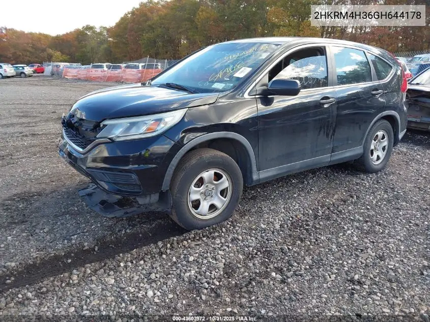 2HKRM4H36GH644178 2016 Honda Cr-V Lx