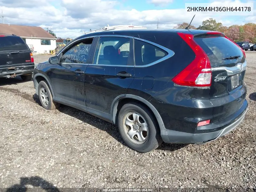 2HKRM4H36GH644178 2016 Honda Cr-V Lx