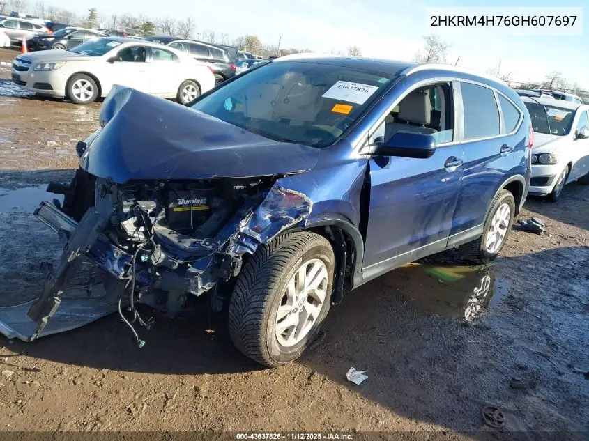 2HKRM4H76GH607697 2016 Honda Cr-V Ex-L