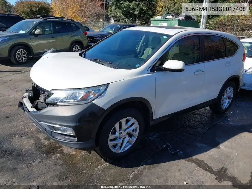 5J6RM4H58GL017408 2016 Honda Cr-V Ex